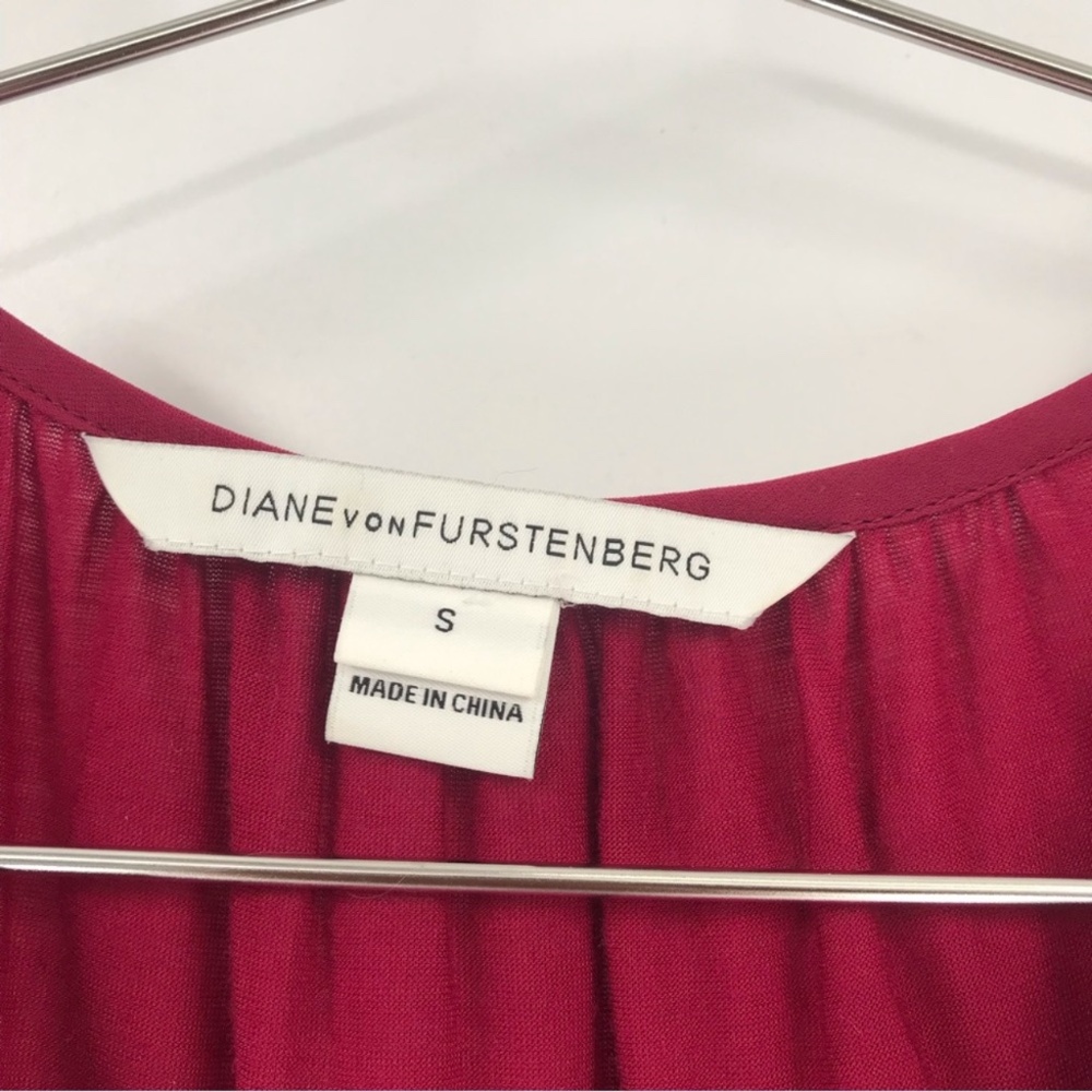 Diane Von Furstenberg Sleeveless Silk Blouse Size Small - Picture 3 of 7